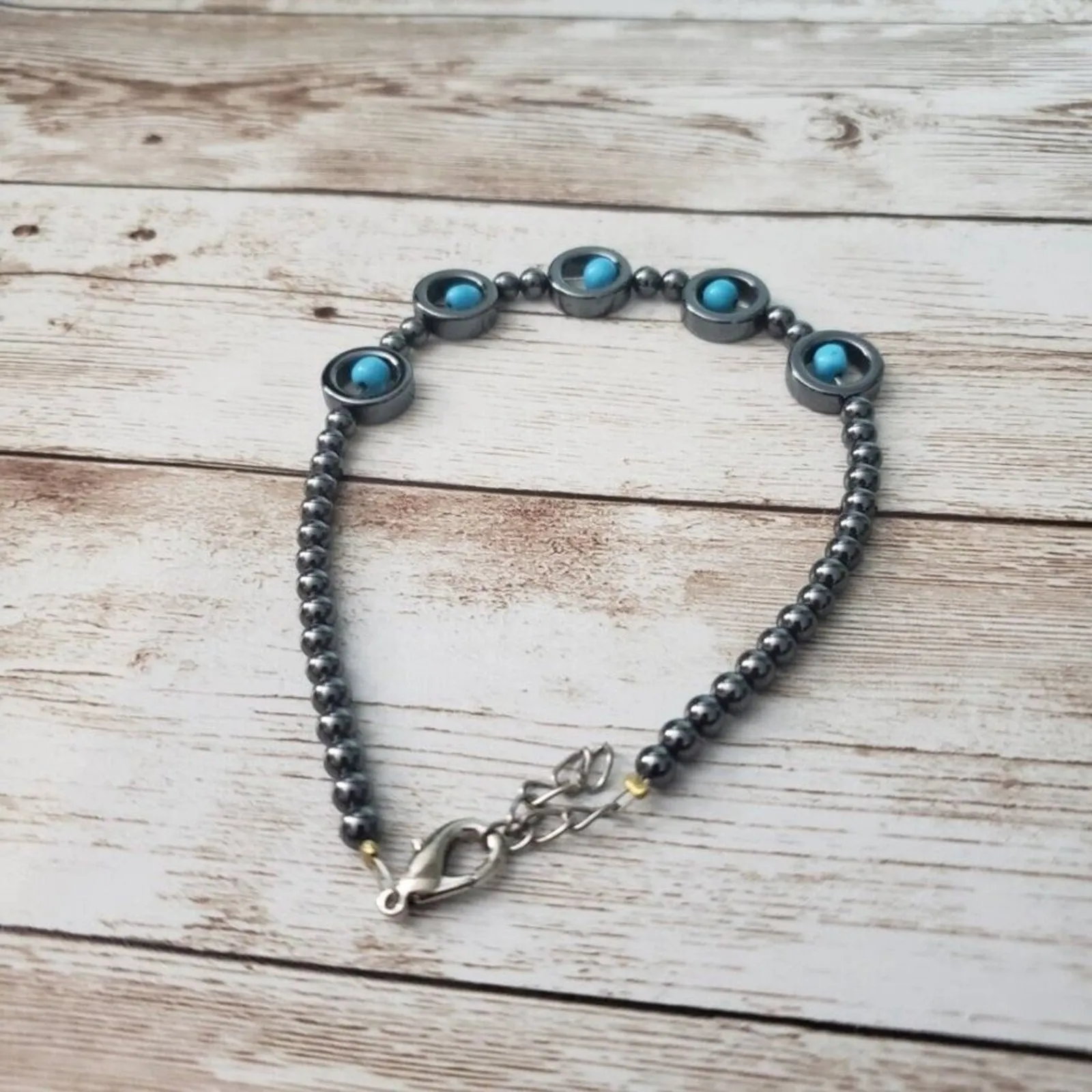 Dark Grey Metallic Beads - Image 3