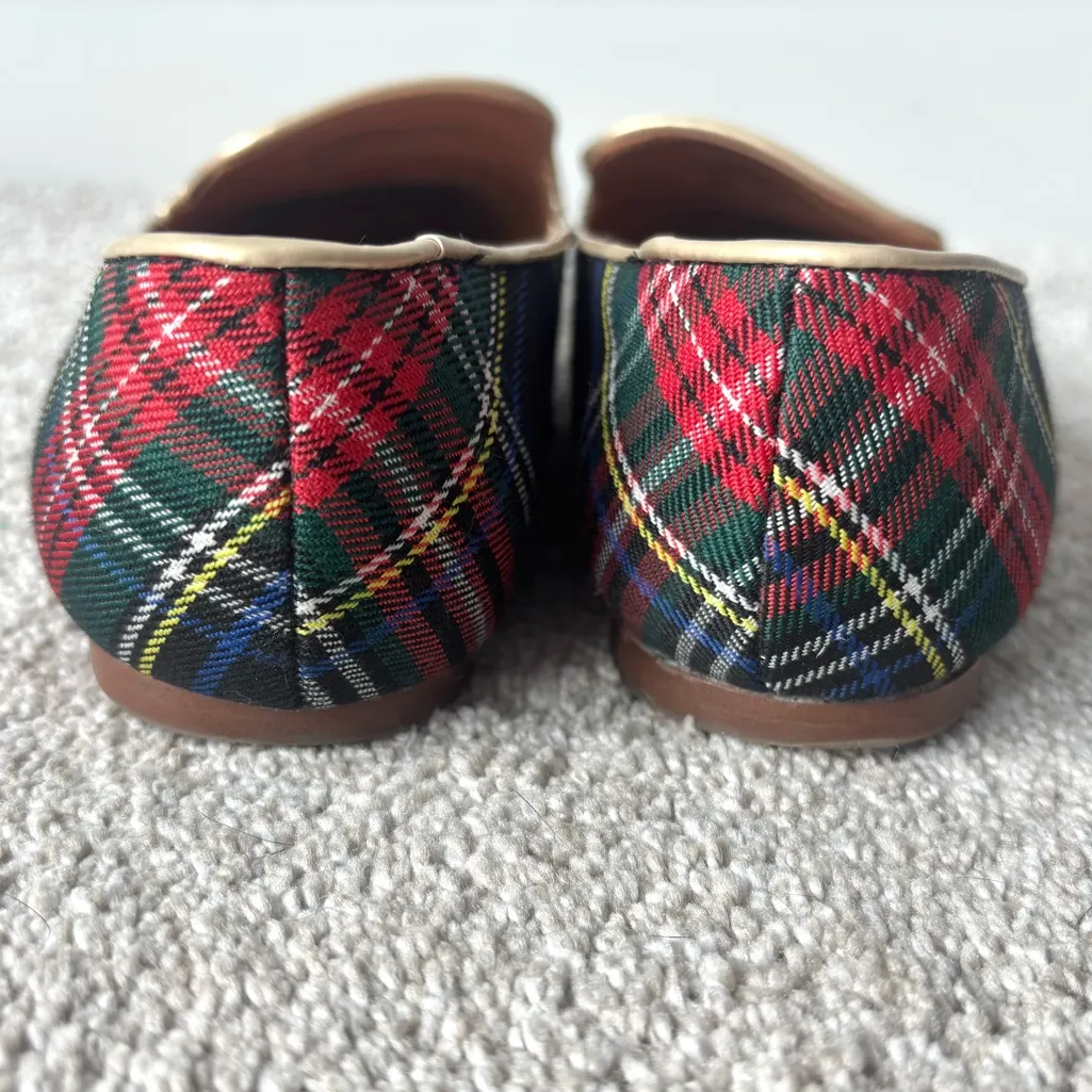 J. Crew Stewart Smoking Loafer Tartan Plaid Red Green Slip On Holiday Preppy - Image 9