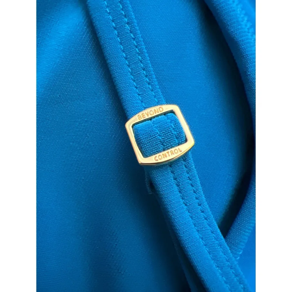 Beyond Control Ocean Solid Essentials Geometric Overlay One Piece Swimsu… Blue Size 14 - Image 8