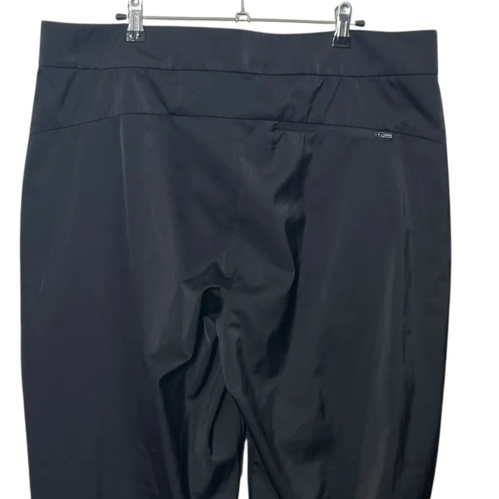 Athleta Radiant Joggers Women’s Size 16 Black Tapered Zip Ankle Sporty Luxe - Image 6