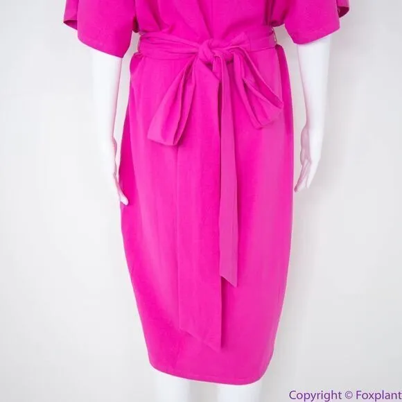 NEW Eloquii Barbie Pink Cross Front‎ Flutter Sleeve Dress, size 20 - Image 9