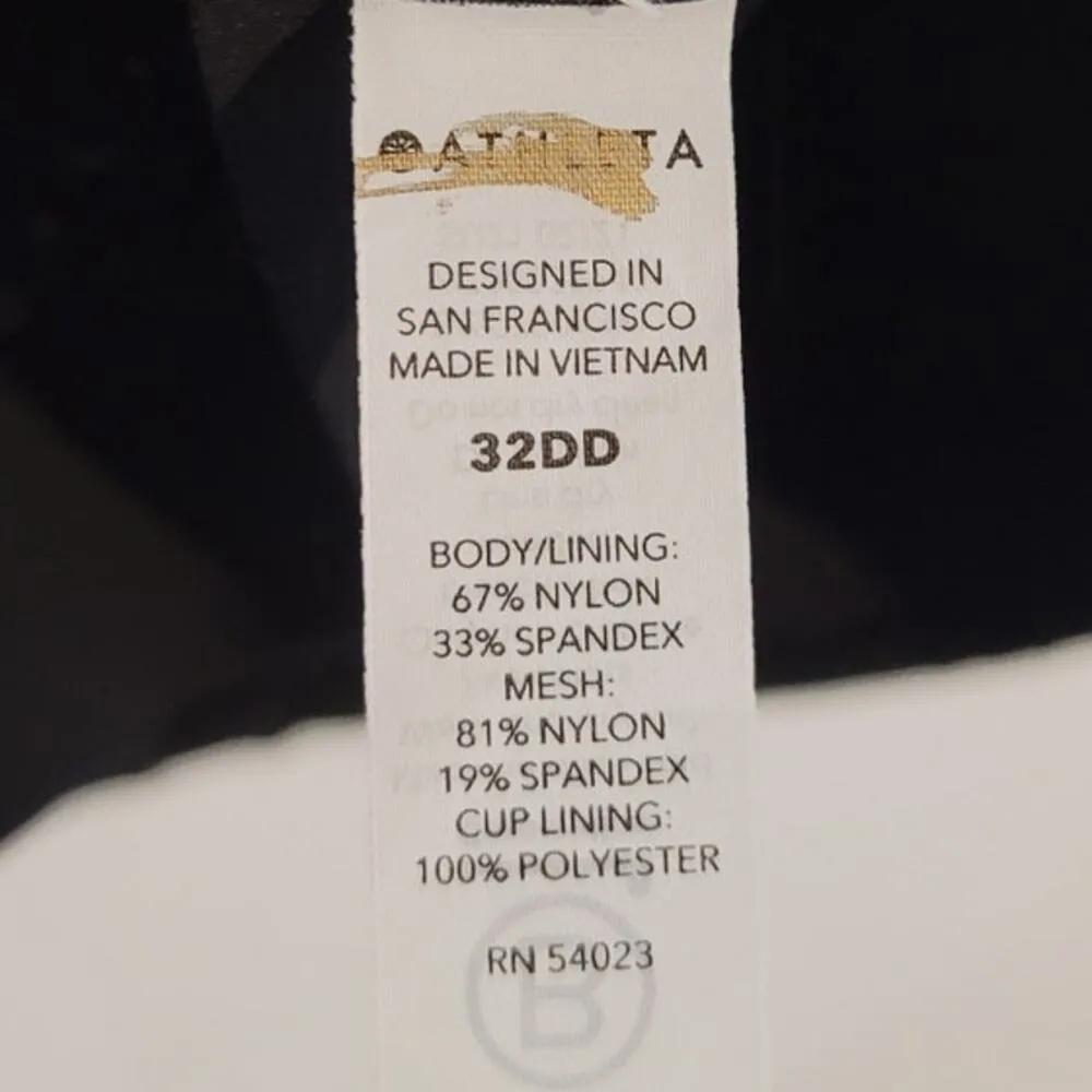 Athleta Phenomena High Impact Sports Bra Black 32DD Black NEW - Image 6