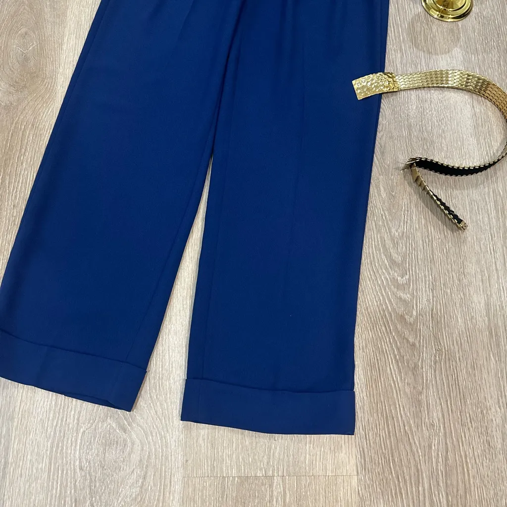 NWT J.Crew Navy Blue High-Rise Wide-Leg Pants Tall Size S/XS - Image 12