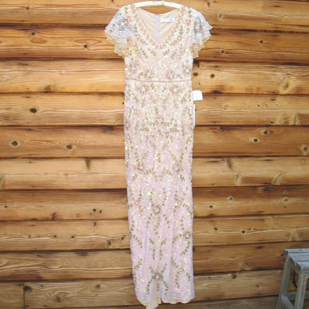 Mac Duggal 10772  Womens Embellished Ruffle Cap Sleeve Gown Dress - Image 7