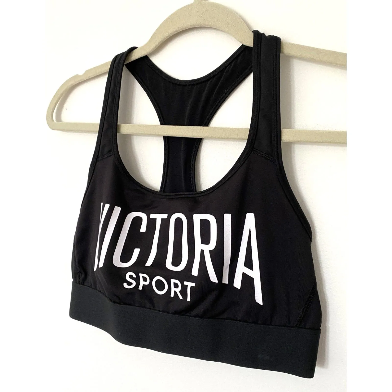 Victoria Sport Victoria Secret Black Sports Bra No Padding Logo - Image 4