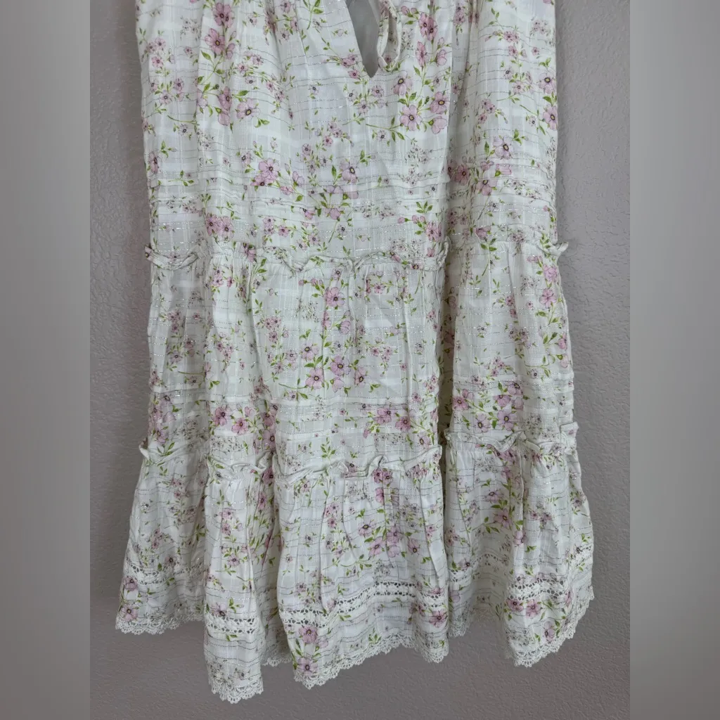 Rahi Anthropologie Vittoria Seaphina Tunic Dress in White Pink Floral Medium - Image 10