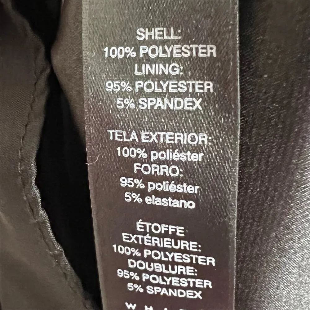 White House Black Market Bell Sleeve Floral Embroidered Mini Dress Black Size 4P - Image 8