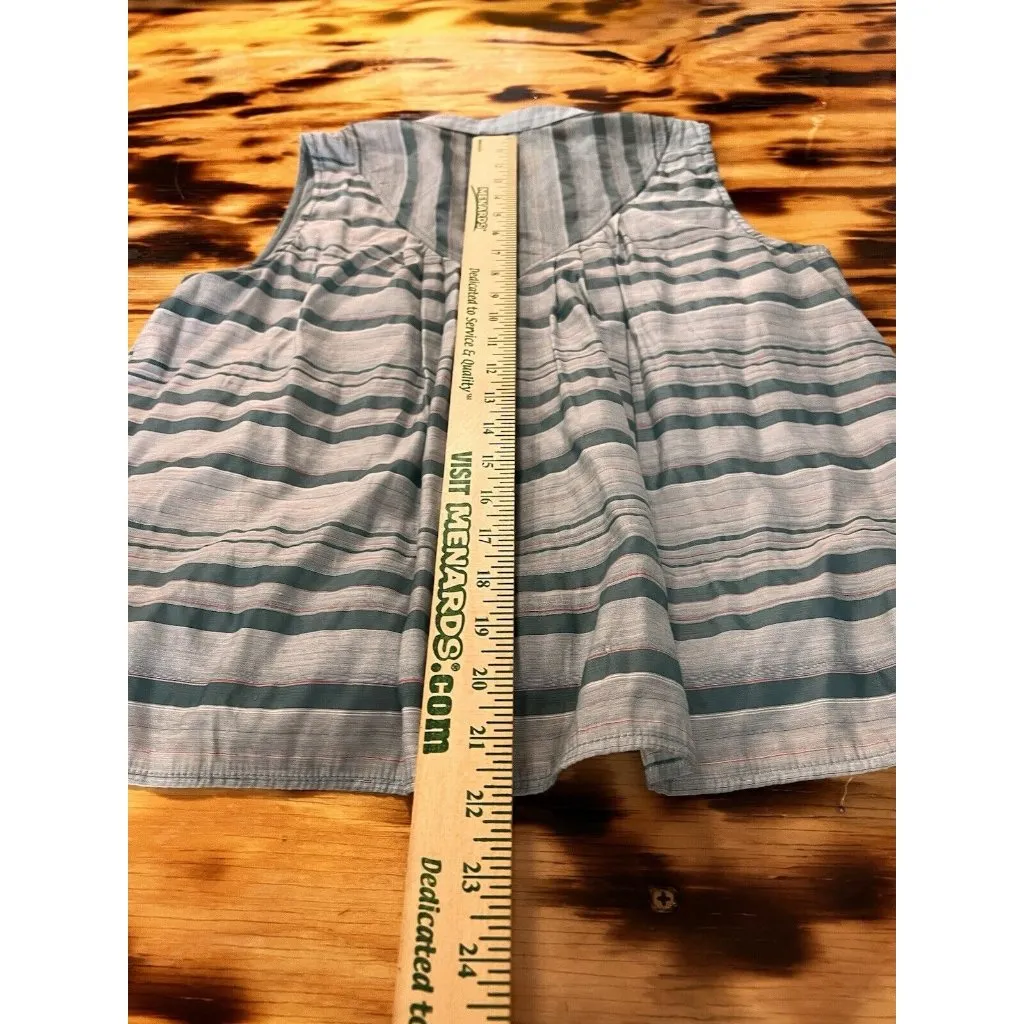 Anthropologie Current Air Sleeveless Button Down Top Size Small Preppy Hippie - Image 6