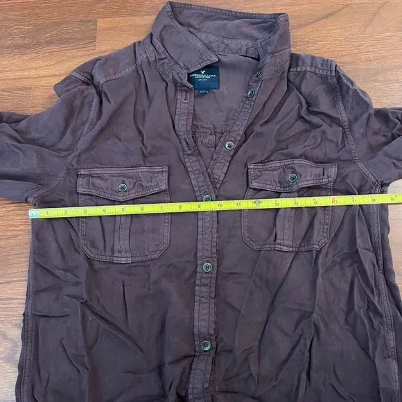 American Eagle Outfitters Mauve Button Down Shirt - Image 8