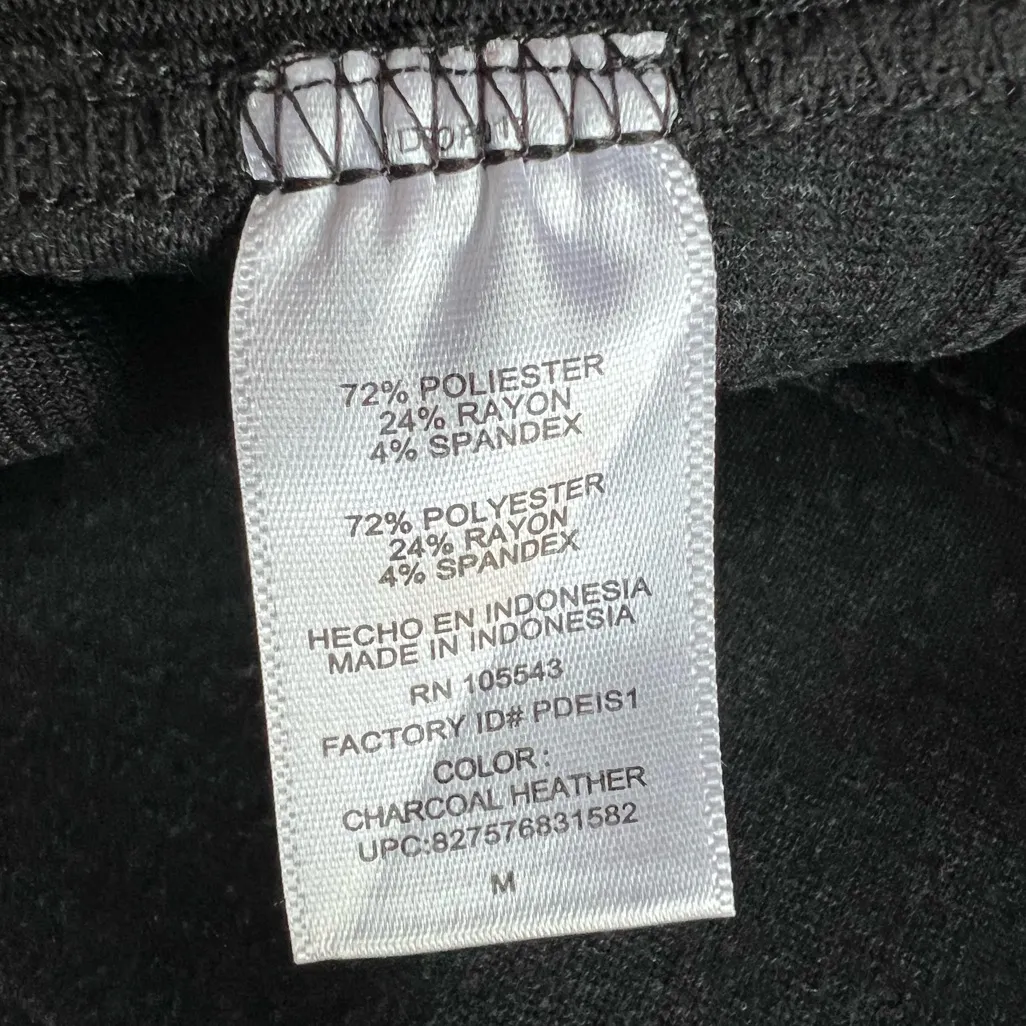 DAISY FUENTES Black High-Waisted Pants Leggings Dark Grey Chic Size Medium - Image 8