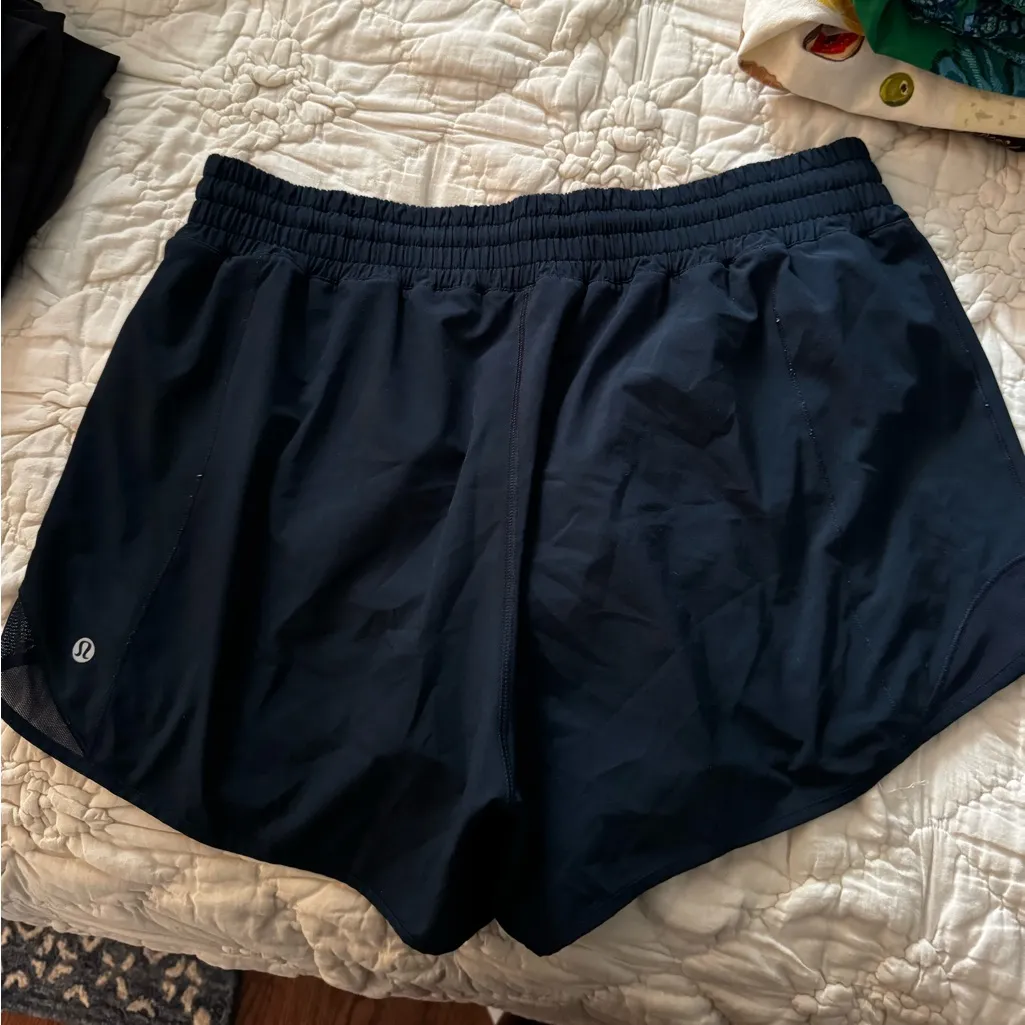 Navy Women's Lululemon Hotty Hot Shorts - Image 2