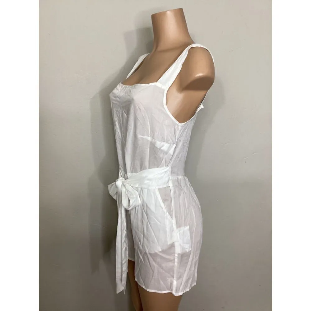 New. Lucky Brand sheer white romper/coverup. - Image 5