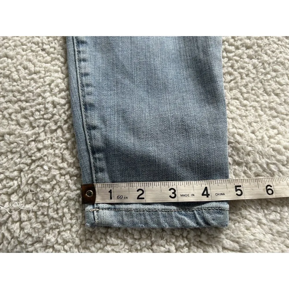 Pistola Anthropologie Aline High-Rise Skinny Crop Jeans Wave Blue Size 27 - Image 15