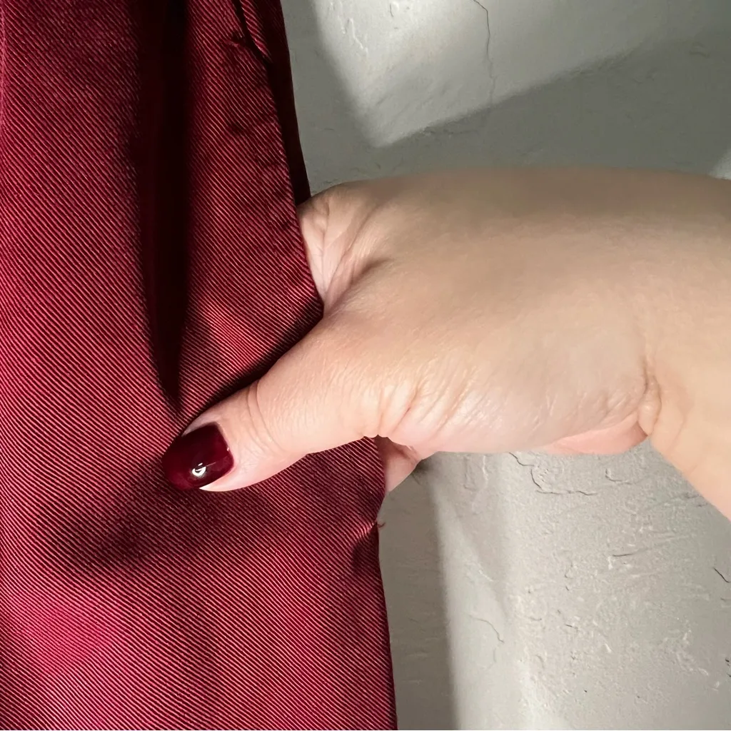 Cut Loose Maroon Tencel Darted Tapered Crop Pull On Pants Red Size M - Image 6