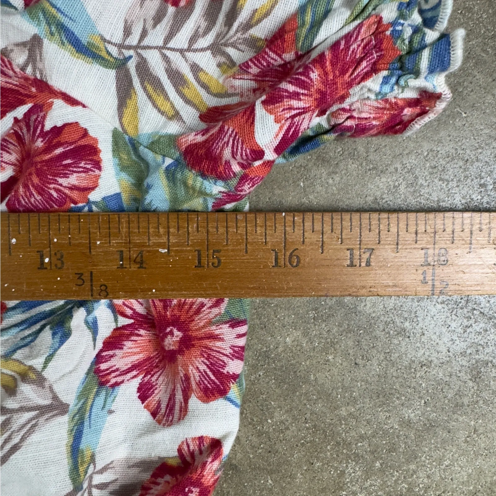 American Eagle Off Shoulder Floral Crop‎ Top XS Peasant Cottagecore Summer Boho Red - Image 5