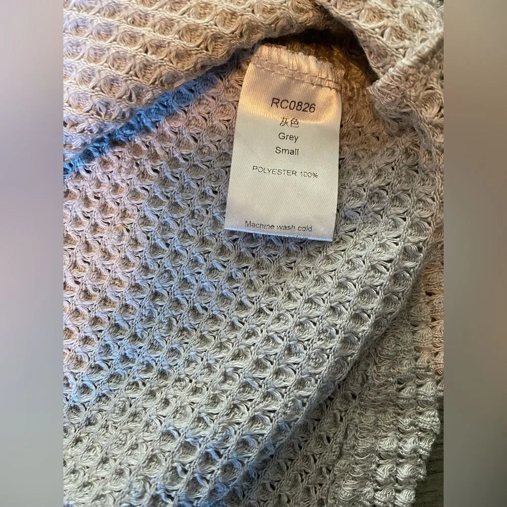 Babydoll Sweater Soft Comfy Women’s Small Grey Gray - Image 2