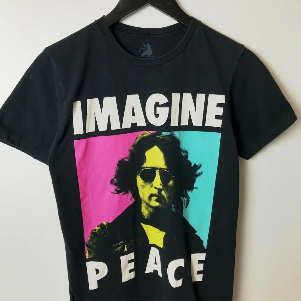 Zion Imagine Peace John Lennon T Shirt Graphic Tee Short Sleeve 100% Cotton - Image 8