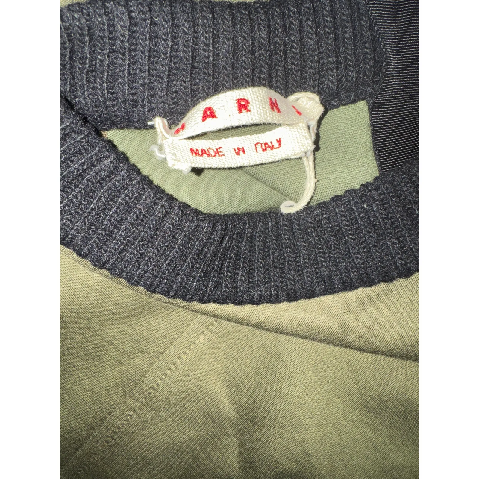 MARNI Sweatshirt in Military Green, Italy 42 / US Size 6, New w/ Tag MSRP $808 Green - Image 4