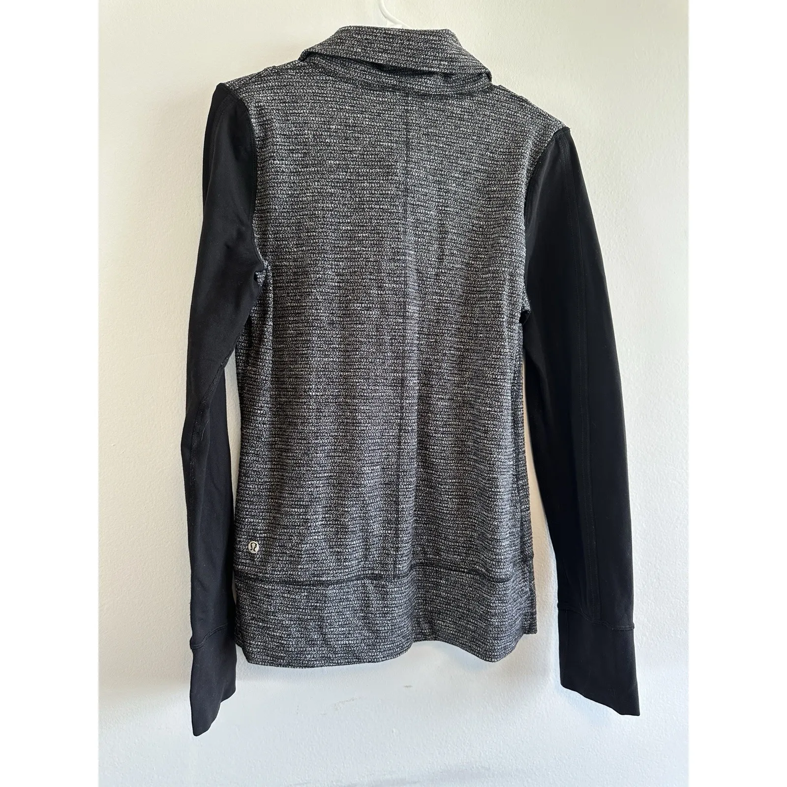 Lululemon Athletica 6 Gray Cowl‎ Mock Neck Full Zip Fitness Yoga Jacket Outdoor - Image 4