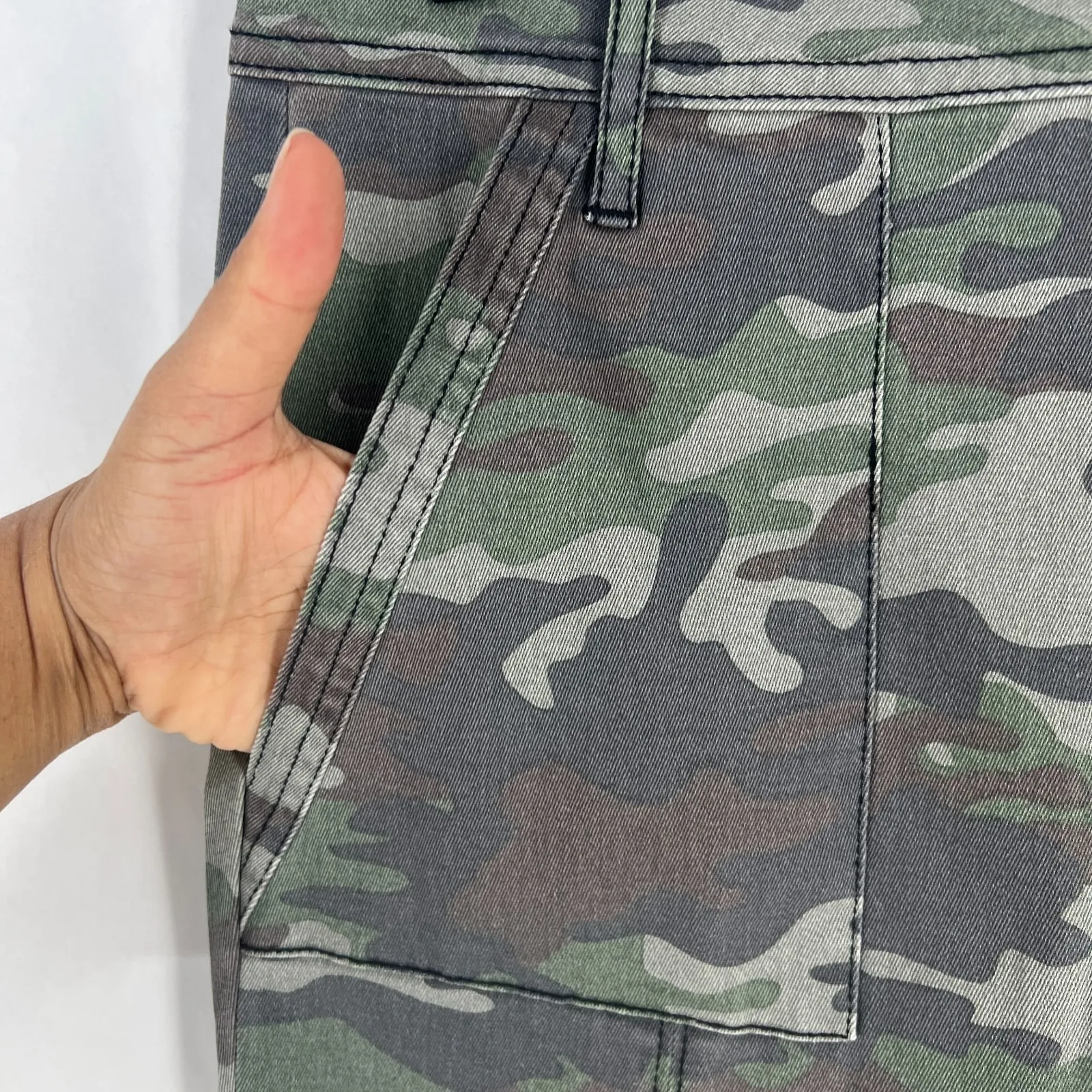 Knox Rose Skinny Pants Womens 10 Multicolor Stretch Camouflage High Rise Classic - Image 5