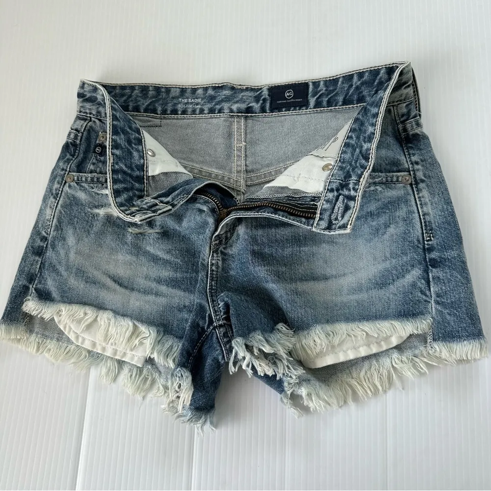 AG Adriano Goldschmidt The Sadie High Rise Blue Denim Shorts NWOT, 24 - Image 12