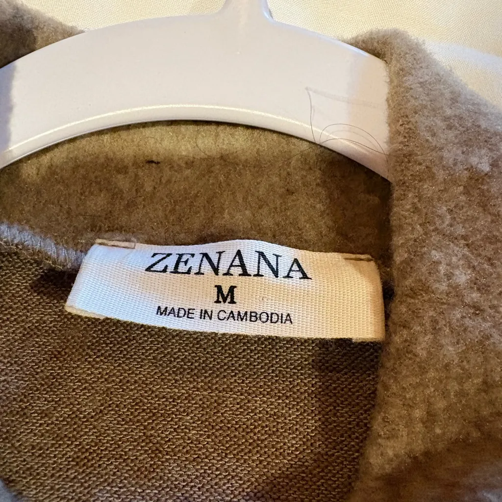 Zenana Balloon Sleeve Mock Neck Sweater women’s M - Image 5