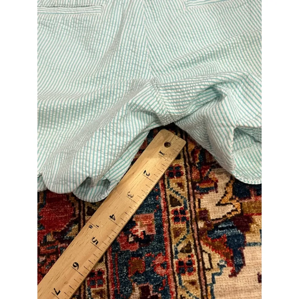 Lilly Pulitzer Buttercup Scallop Blue White Stripe Seersucker Shorts Size 0 - Image 5