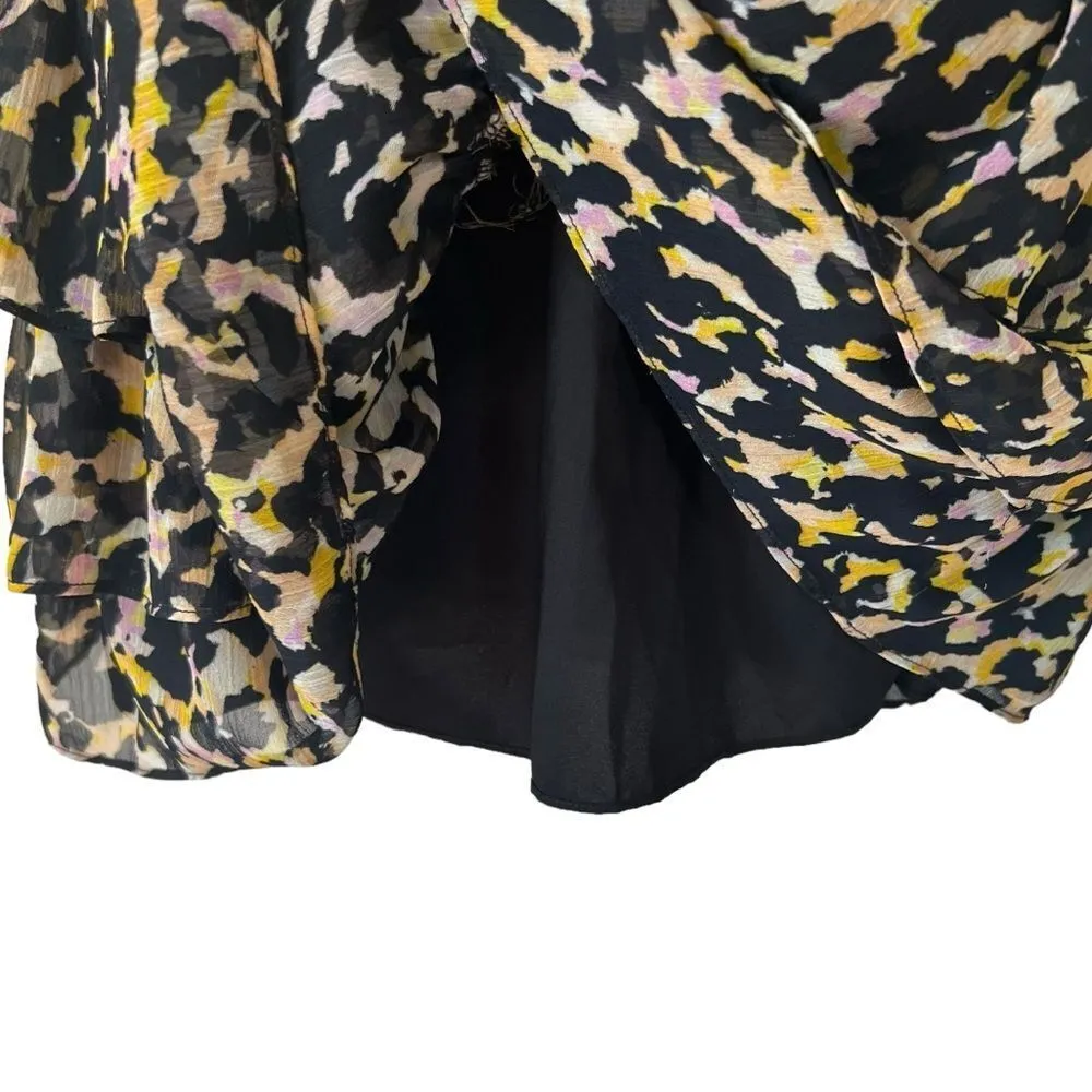 Amanda Uprichard Zita Leopard Ruffle Mini Dress - Image 7