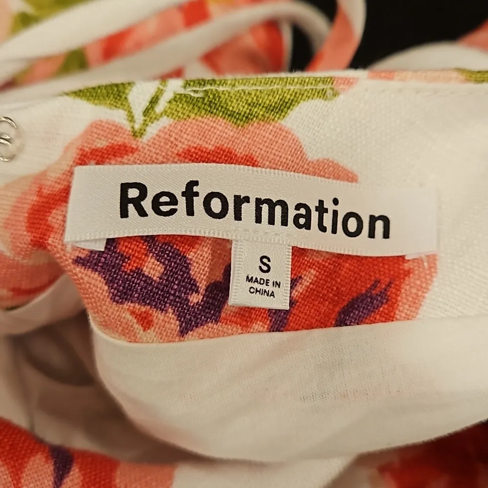💕REFORMATION💕 Selia Dress 100% Linen ~ Giverny Floral Print Small S NWT - Image 14