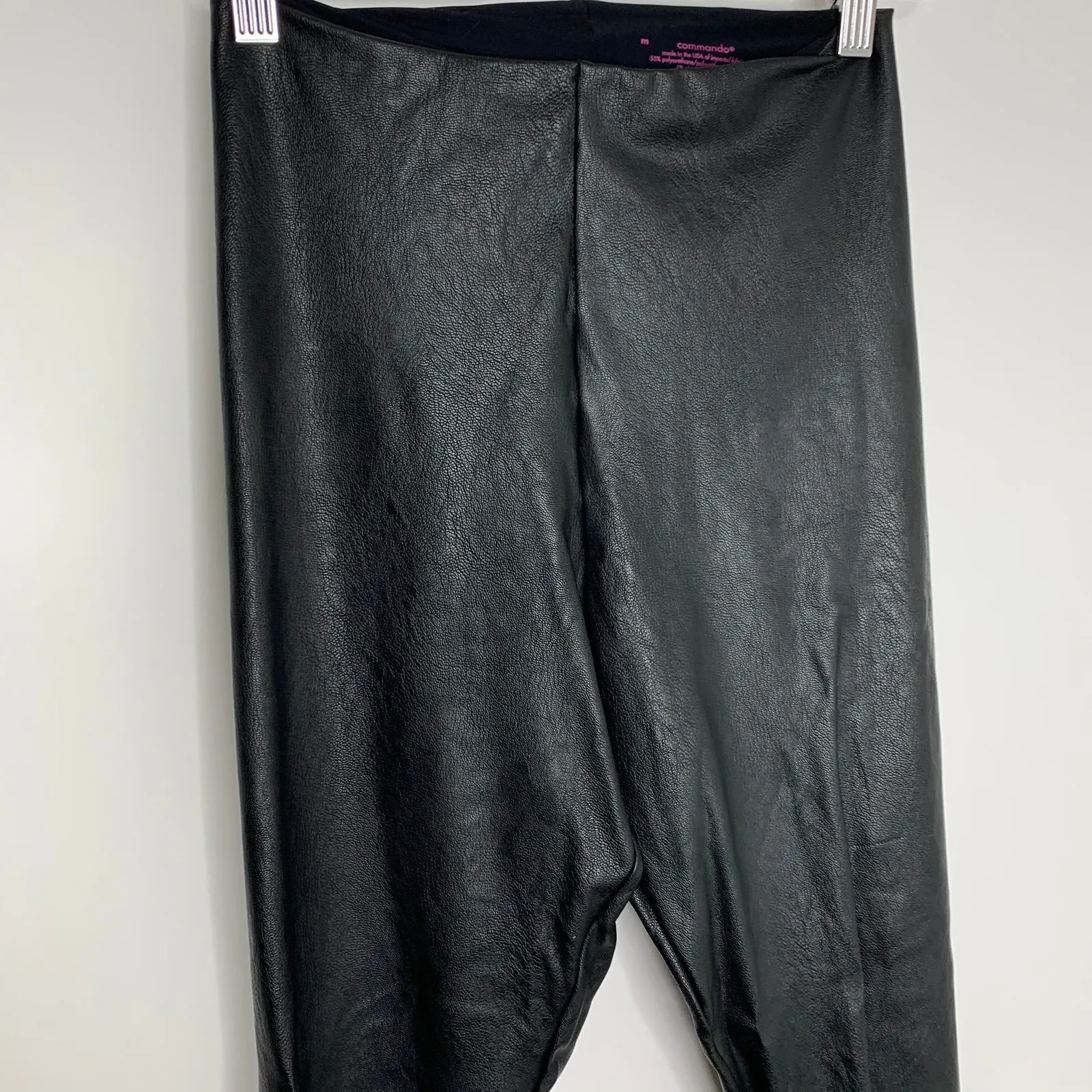 Commando Perfect Control Faux-Leather Legging Black Womens Medium - Image 6