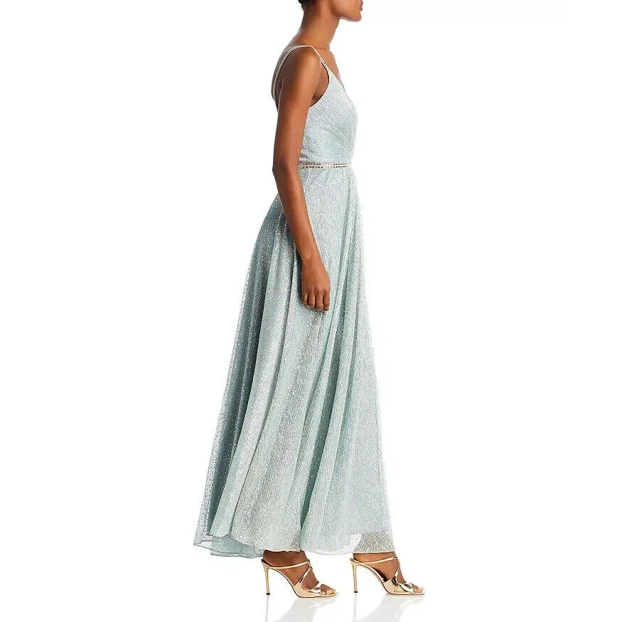 AQUA Foil Fleck Crinkle Mesh Gown‎ Size 6 - Image 4