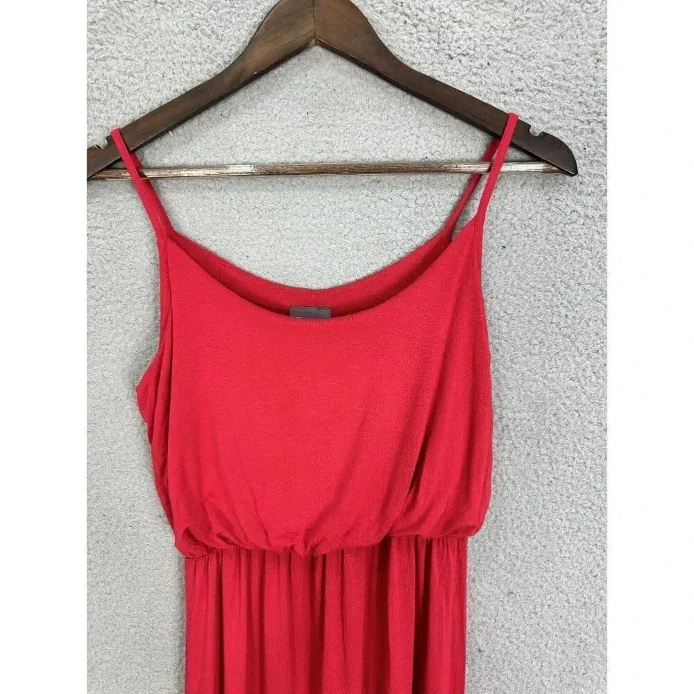 Olivia Rae midi sundress‎ womens small red sleeveless high waist blouson beach - Image 2