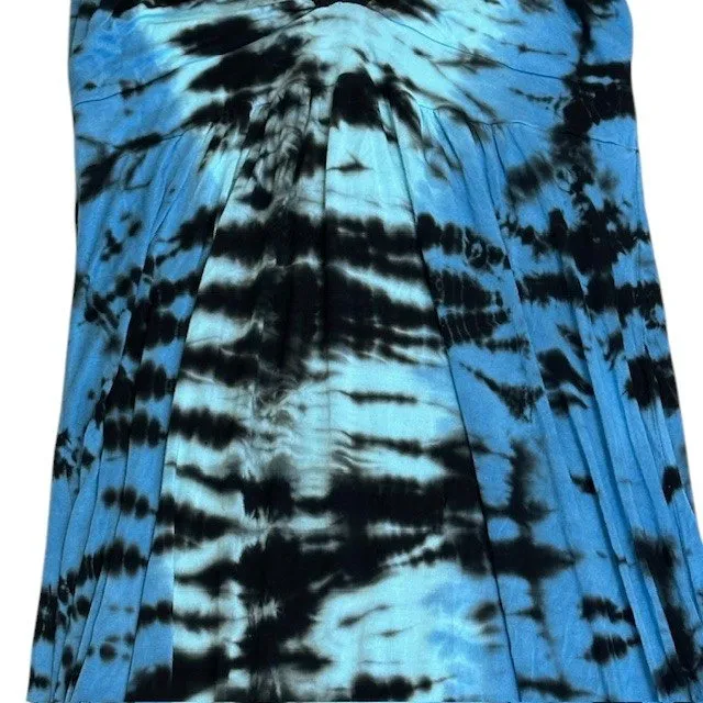 Green Dragon for Boston Proper Blue Tie Dye Halter Sundress Casual Dress Sz XL‎ - Image 6