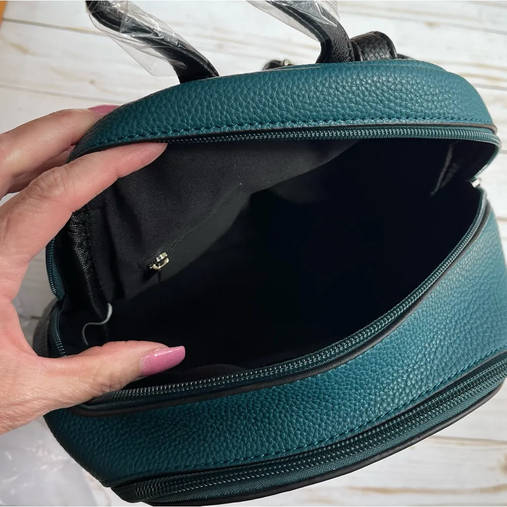 New Jessica Moore Designer Mini Teal Backpack with Dust Cover Blue - Image 7