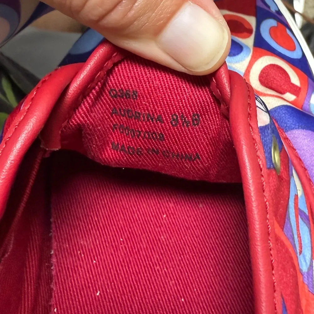 Coach Audrina Patchwork Satin Low Top Sneakers Sz 8.5 - Image 10