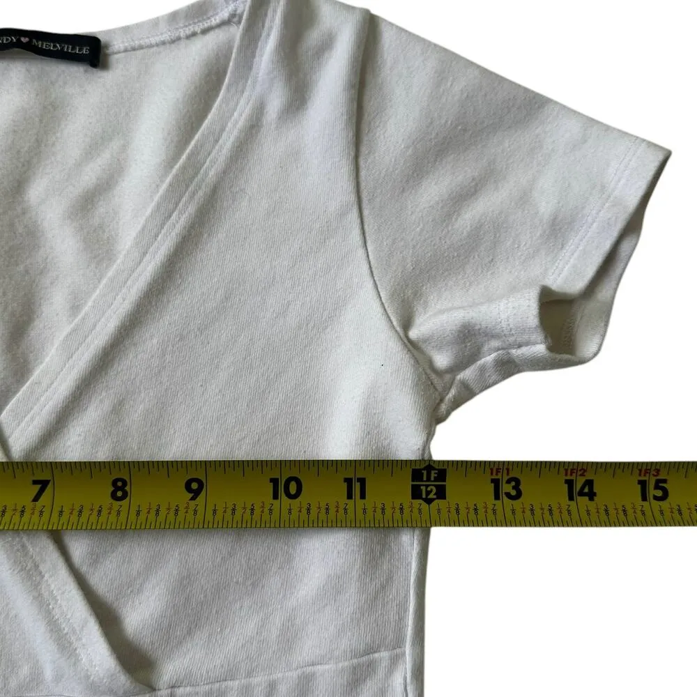 Brandy Melville White V-Neck Tank Top Women One Size | 45-15 - Image 5