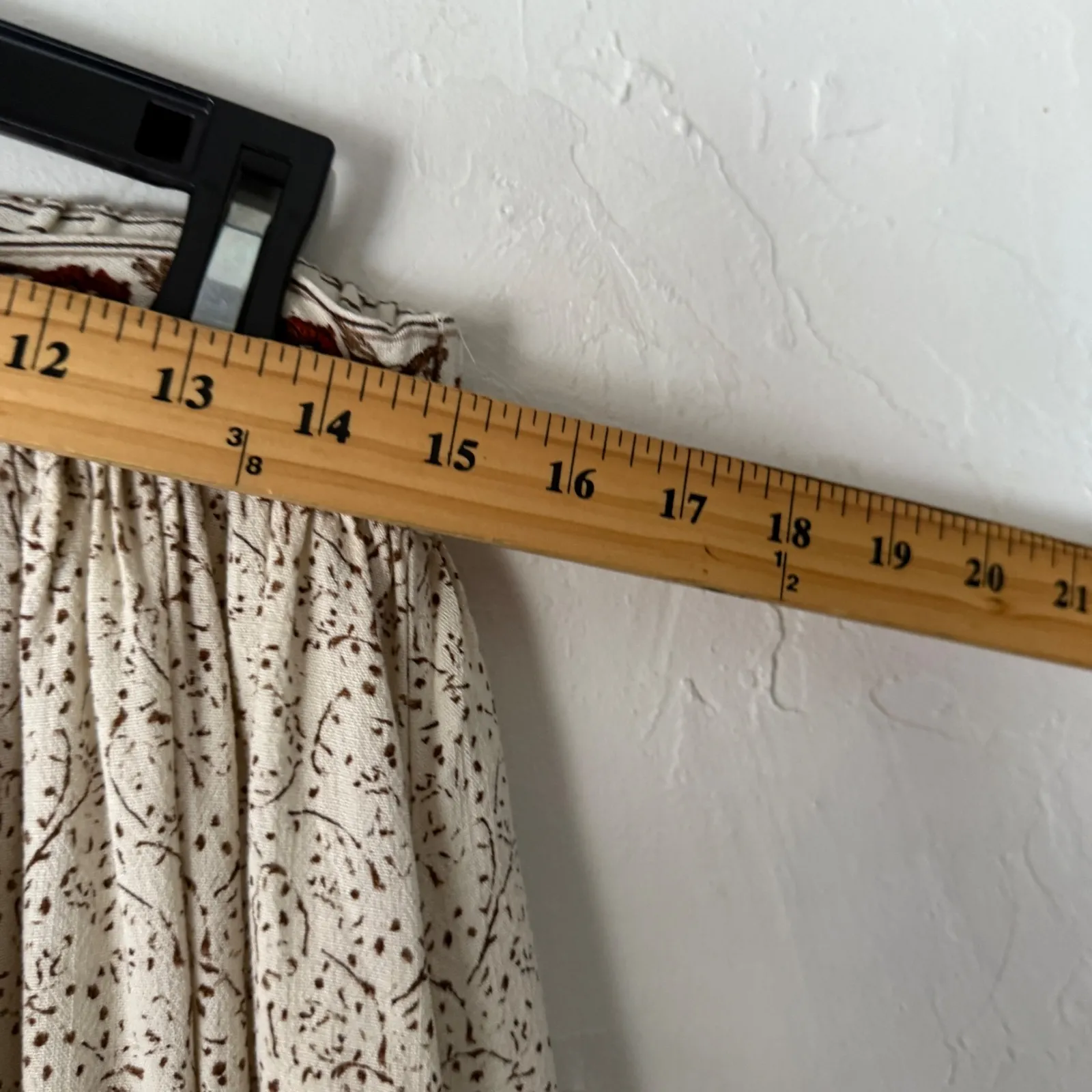 Max Studio Large Bohemian Floral Maxi Skirt High Waisted Elastic Waist Peasant - Image 6