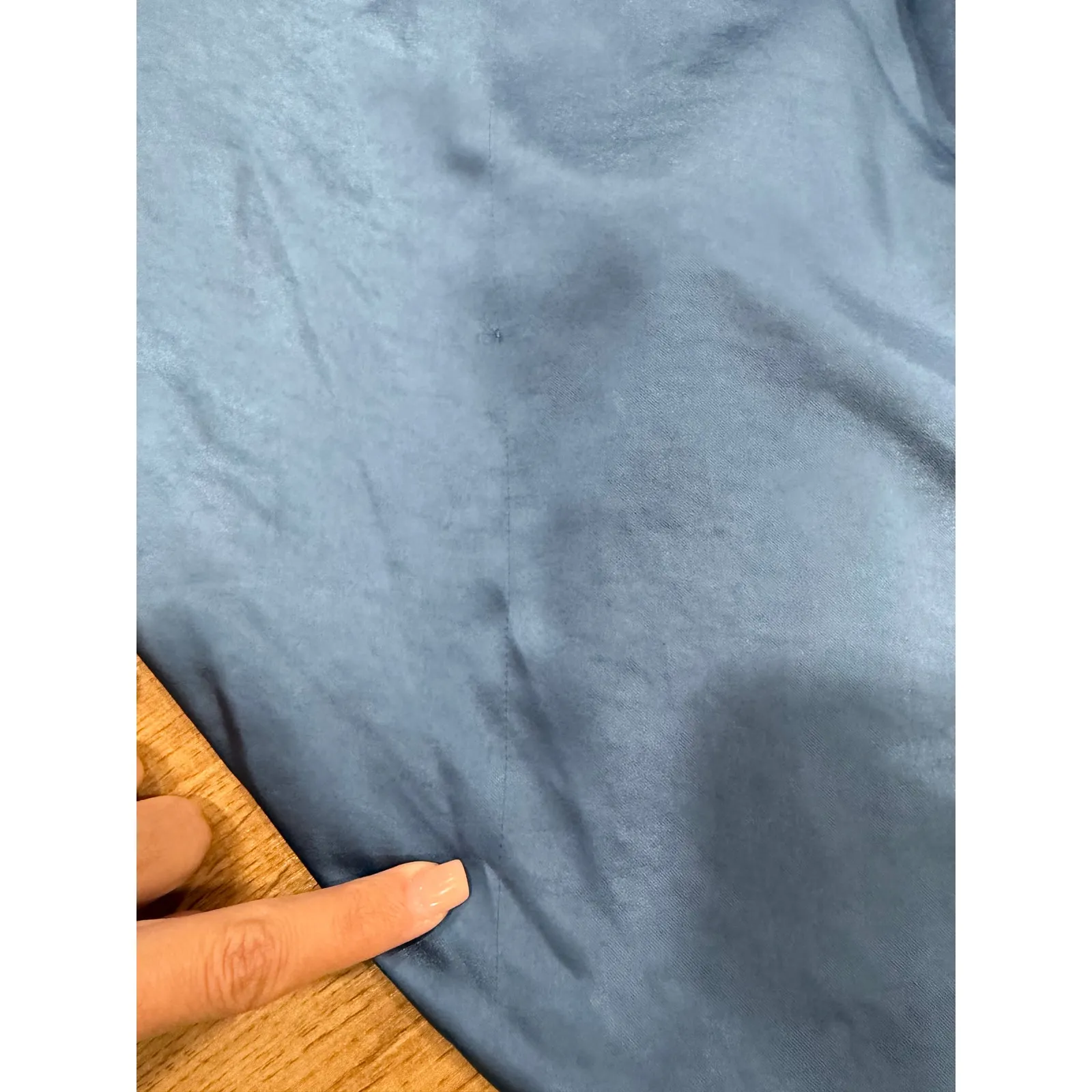 More to Come X Revolve Emma Strapless Maxi Dress Silky Satin Old Money Navy XS Blue - Image 7