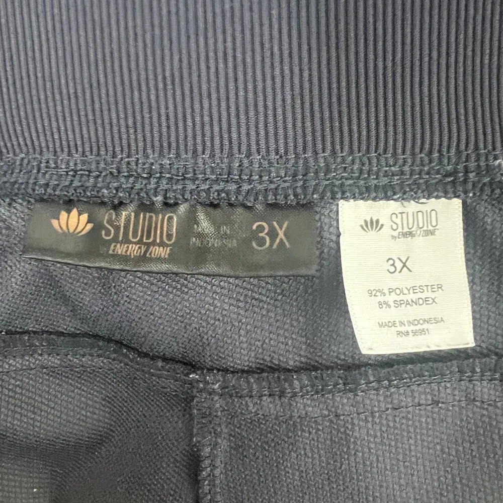 Studio Energy Zone Womens Pull On Shorts 3X Casual Activewear Exercise Fitness Gray - Image 2