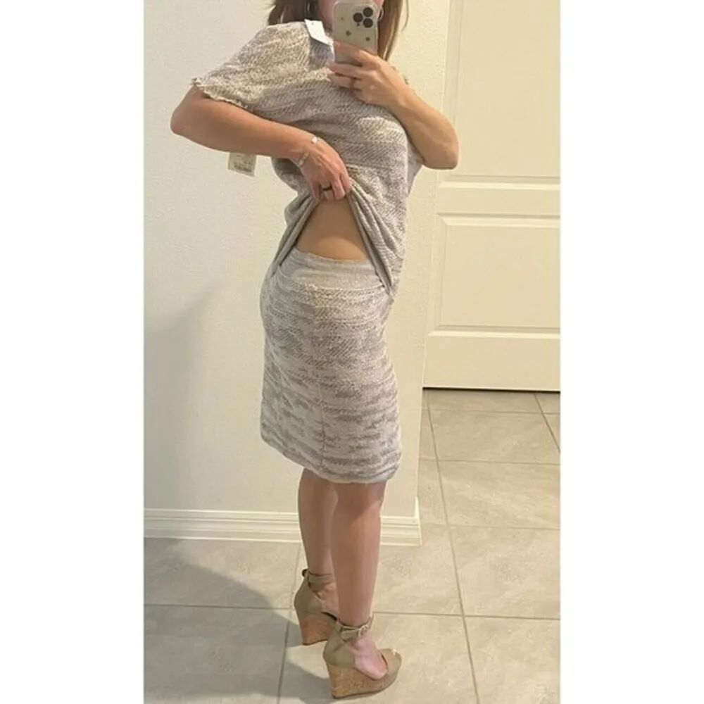 AF Vandevorst CASHMERE WOOL Dress linen LARGE Reversible beige NWT Tan - Image 12