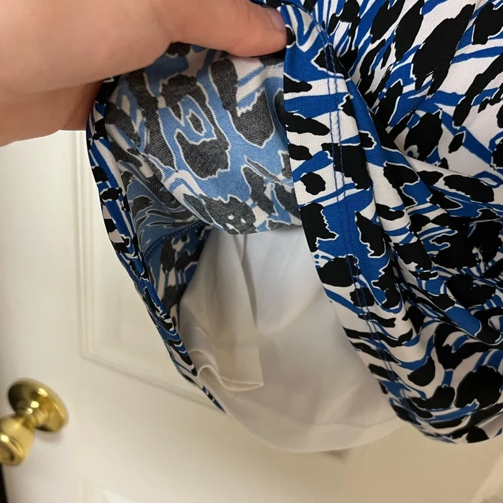 Forever 21 Mini Dress Leopard Print Blue & Black Small - Image 4