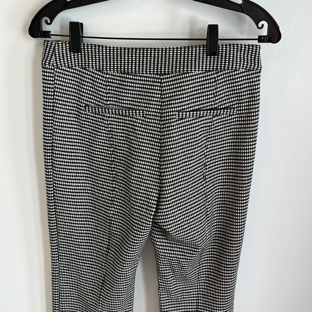 Derek Lam 10 Crosby Houndstooth Crop Flare Pants Black Size 4 - Image 6