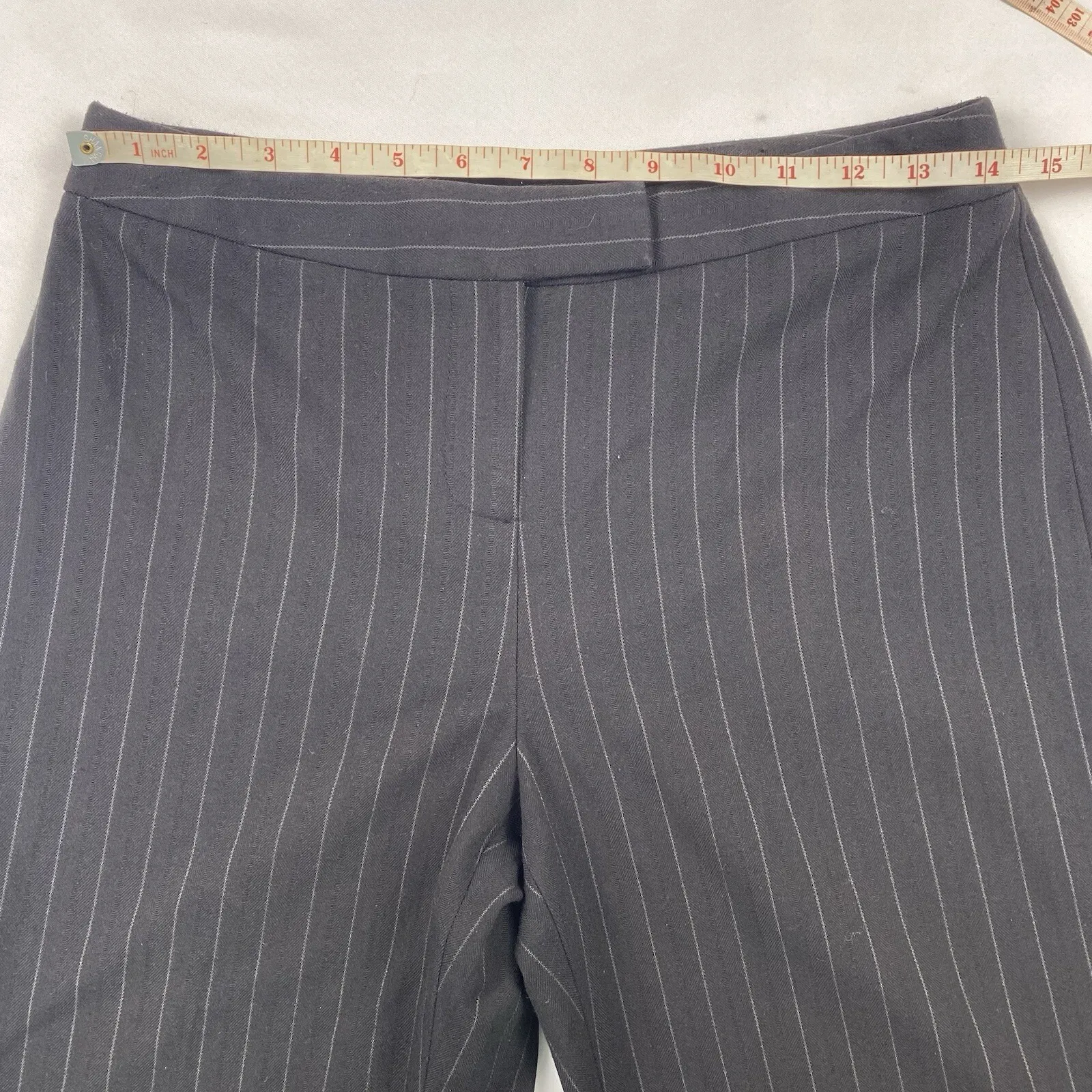 Charter‎ Club Dress Pants Women's Size 6P Katherine Fit Full Length Gray Stripe - Image 4