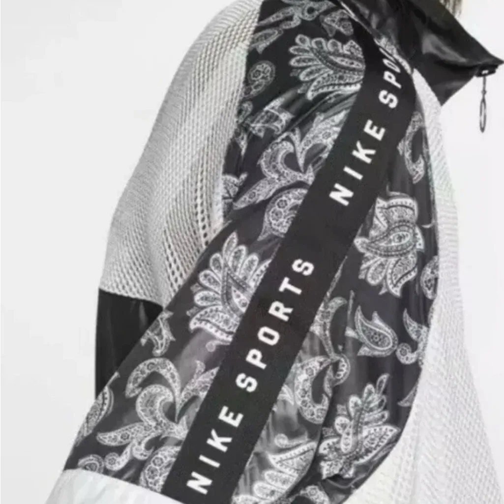 Nike Women's sportweat Patchwork Track Jacket Black,Blue,WhiteEdgy Streetwear - Image 4