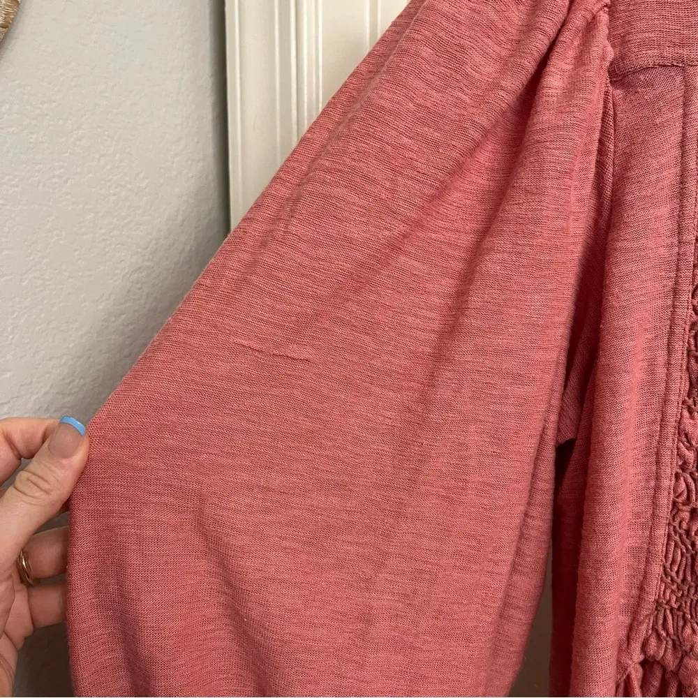 Free People Don’t Call Me Baby Long Sleeve Thermal Top in Rosie Size Small - Image 9