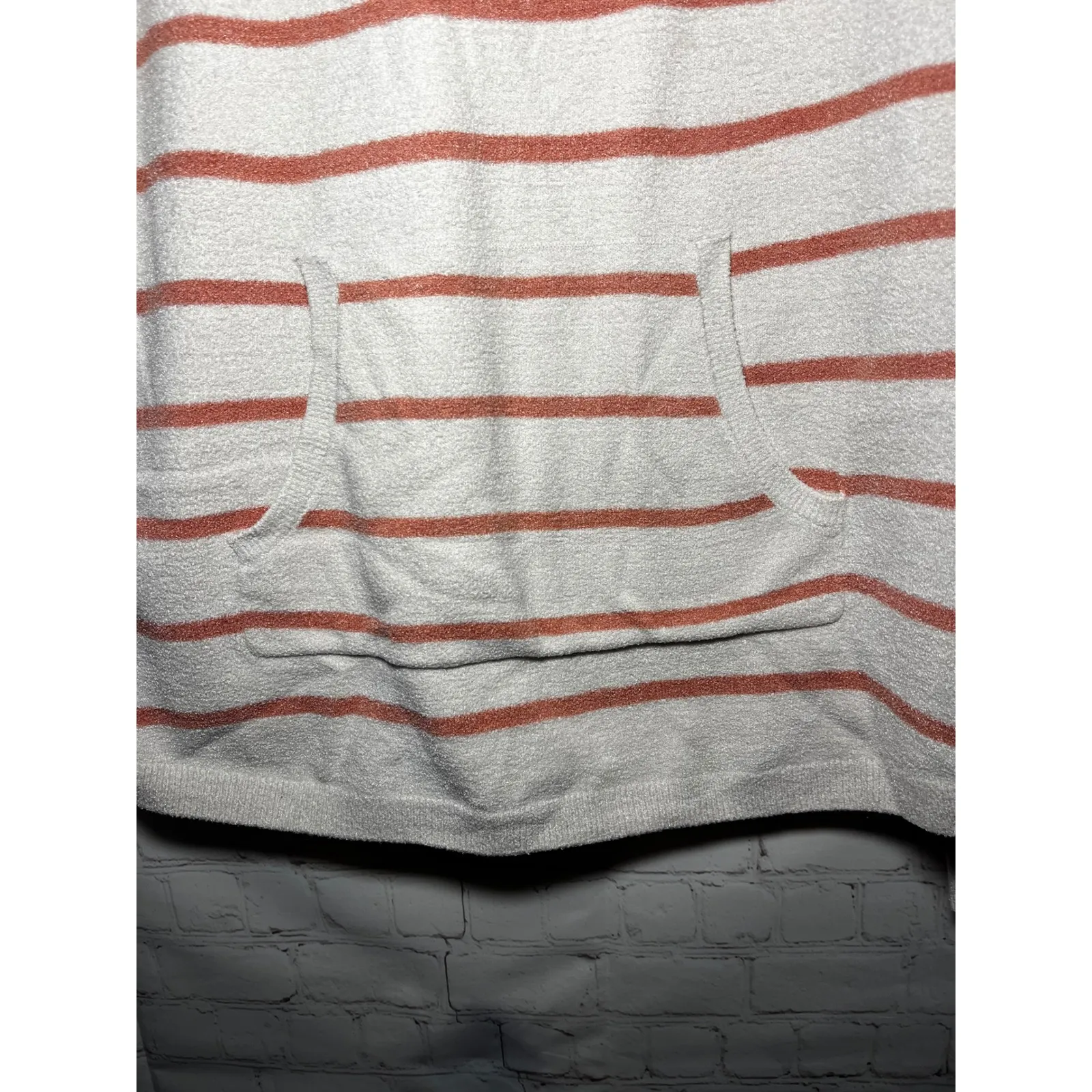 Barefoot Dreams CozyChic Ultra Lite Striped Pullover Sweatshirt Size M - Image 5