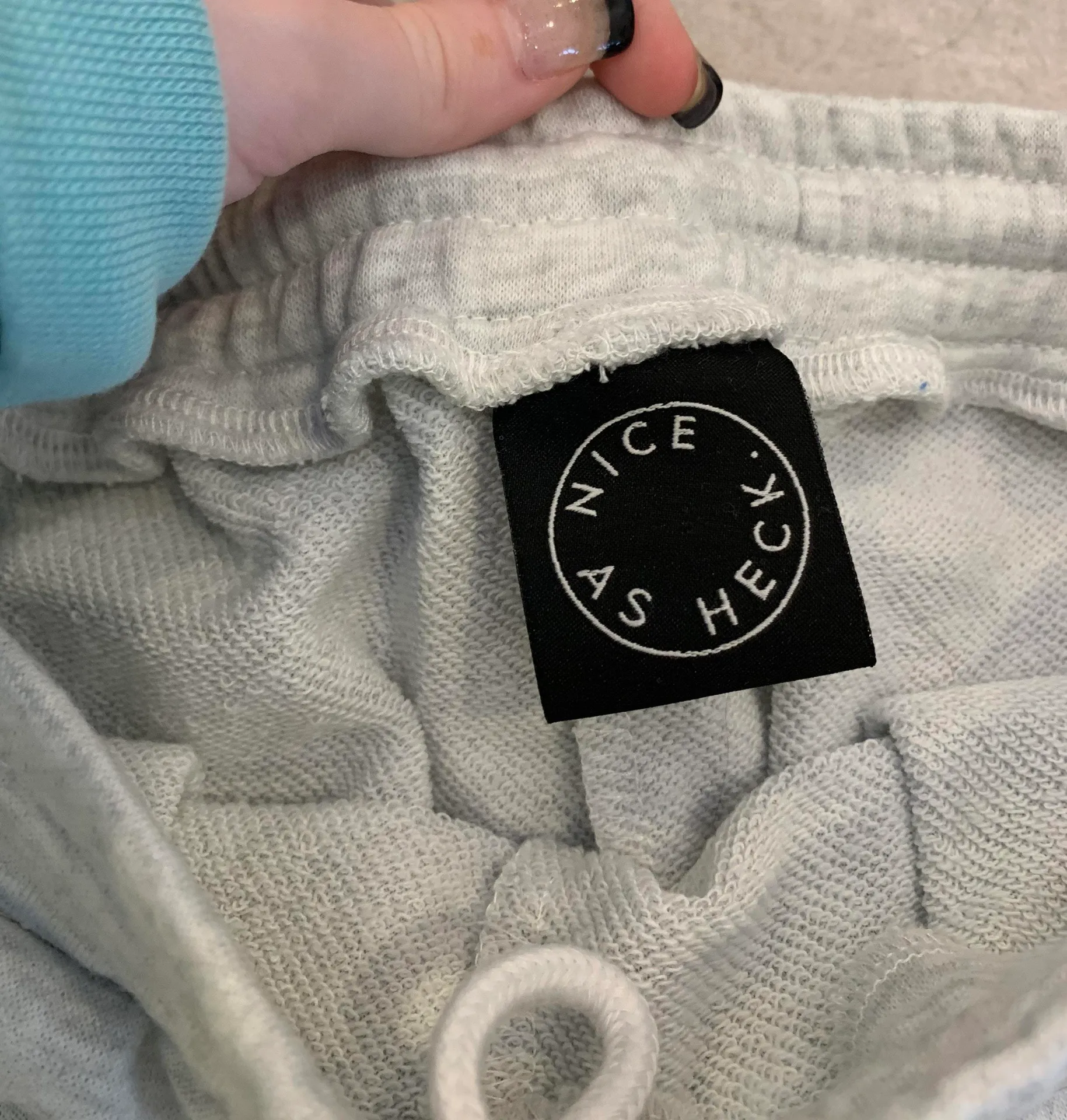 nice as heck Grey Sweatshorts - Image 4