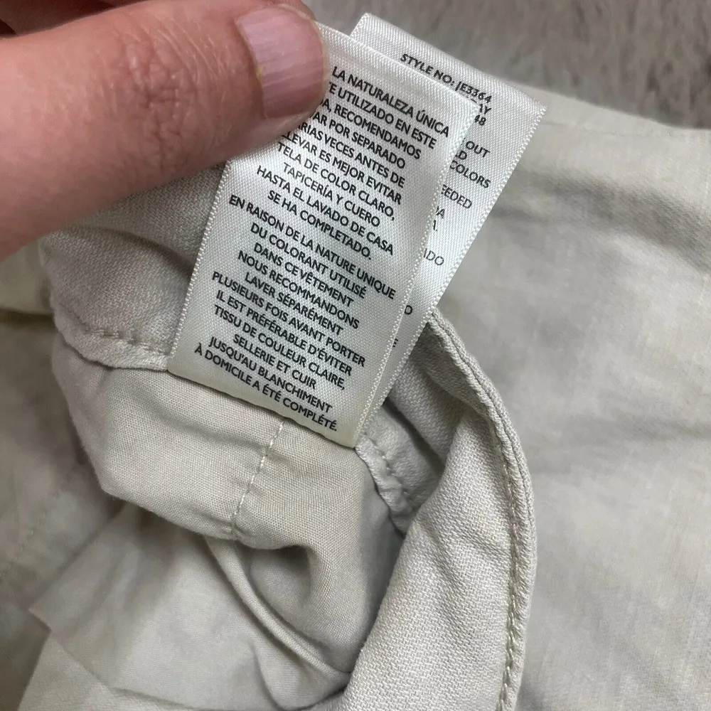 NWT Joie Shorts Women's XXL Beige Rainy Day Pleated High Rise Cotton Linen Blend - Image 5