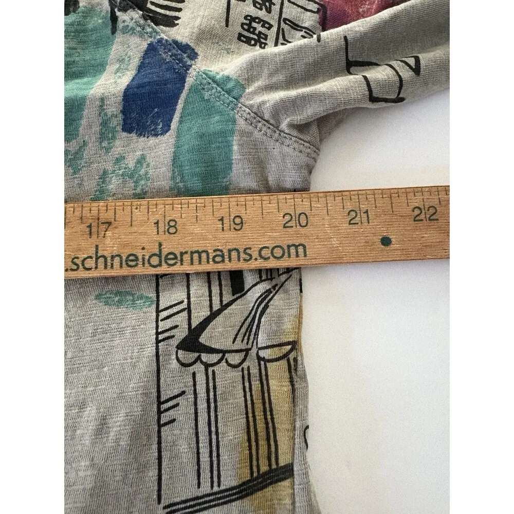 Ali Miles Tunic Top Size L Gray Lagenlook Artsy Pockets City Downtown Bike Dog Size L - Image 8