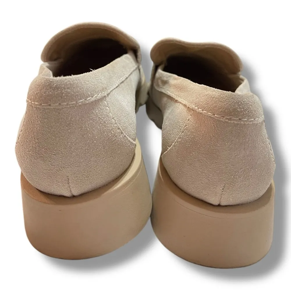 Dolce Vita Women's Elias Lug Sole Tailored Suede Loafer Tan Size 8.5 Wide - Image 6